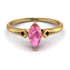 Marquise Pink Moissanite Geometrical Engagement Ring - Reese No. 807